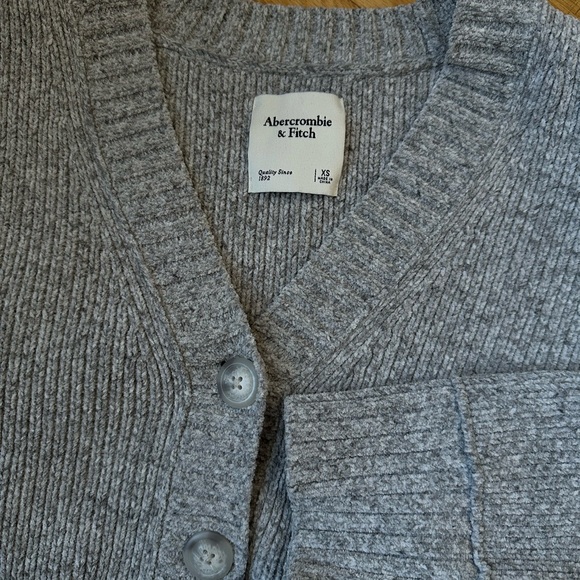 Abercrombie & Fitch Chenille Grey Cardigan - Picture 3 of 3